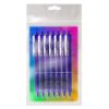 It sounds like you are referring to a pack of blue retractable pens, specifically a set of seven. Retractable pens are convenient writing tools because they allow the pen tip to...