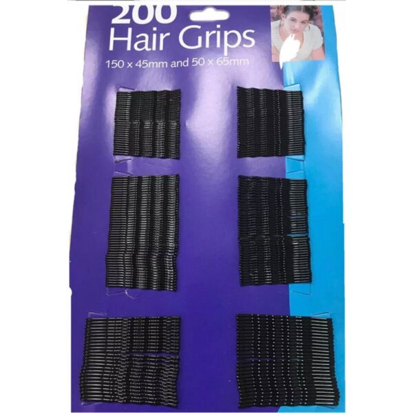 It sounds like you're referring to a pack of 200 waved hair grips. These are typically used for styling and securing hair. Waved hair grips, often known as bobby pins, are...