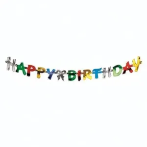 It sounds like you're referring to a product description for a "Happy Birthday Cut Out Letters Banner." The banner measures 1.4 meters in length and has the product code or item...