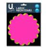 It sounds like you're referring to a product description for a pack of large neon-colored stars, specifically a pack of 20 in assorted colors, with the product code P2044. The...