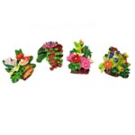 It sounds like you're referring to a product description for fridge magnets featuring a floral flower basket design. These magnets appear to come in assorted designs and are...