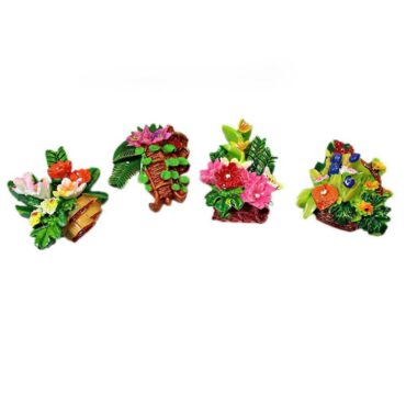 It sounds like you're referring to a product description for fridge magnets featuring a floral flower basket design. These magnets appear to come in assorted designs and are...
