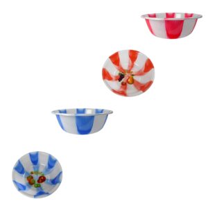 It sounds like you're referring to a product description for tie-dye print plastic kitchen bowls. These bowls are small, with a diameter of 28 cm, and come in assorted colors....