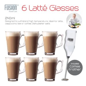 It sounds like you're referring to a specific product: a set of 6 coffee latte glasses, each with a capacity of 240ml, likely identified by a model or product number "7344." The...