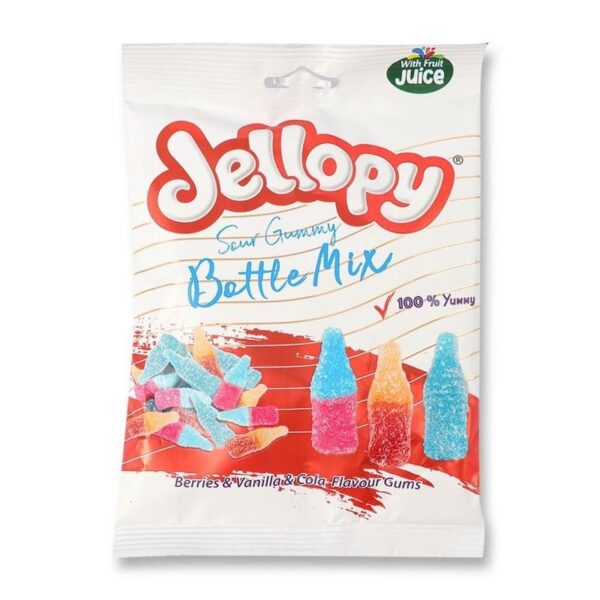 Jellopy Sour Gummy Bottles 160g