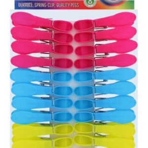 Jiating Colorful Wide Grip Pegs, 24-Pack