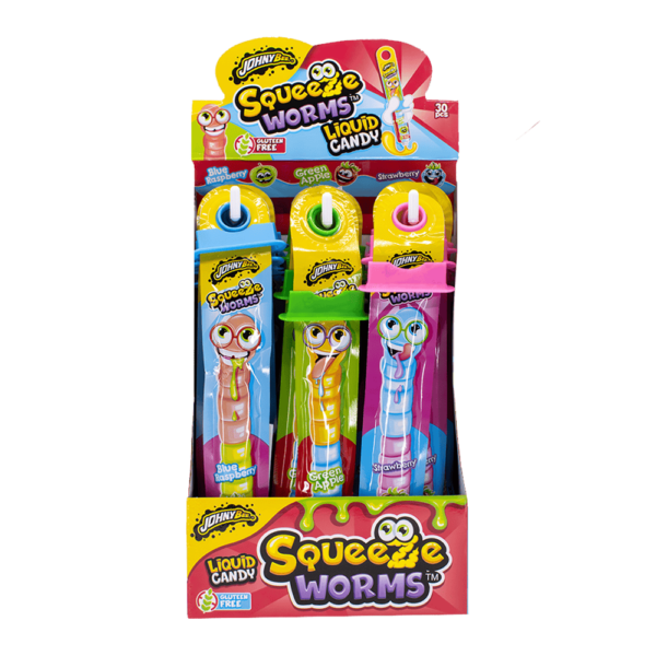 Johny Bee Liquid Candy Squeeze Worms, 23g