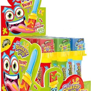 Johny Bee Mr. Squeezy Pop Paint Lollipop and Gel Candy 32g