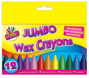 Jumbo Wax Crayons, Pack of 12