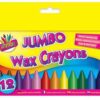 Jumbo Wax Crayons, Pack of 12