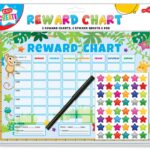 Jungle-Themed Reward Charts for Children with Stickers and Pen