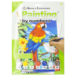 Junior Small Paint By Numbers - Scarlet Macaw