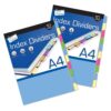 JUST STATIONERY A4 Index Dividers, Pack of 10 - P2090