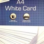 JUST STATIONERY A4 WHITE 150GSM CARDSTOCK, 30 SHEETS