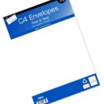 JUST STATIONERY C4/A4 WHITE ENVELOPES WITH PEEL & SEAL, PACK OF 15