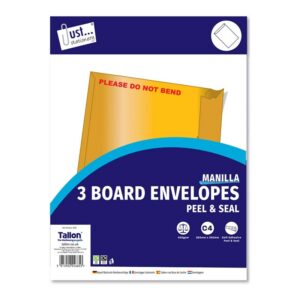 JUST STATIONERY PACK OF 3 BOARD ENVELOPES, 265 X 350MM