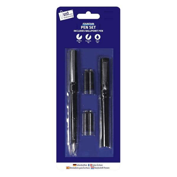 Just Stationery Pen Set: Fountain and Ballpoint Pens