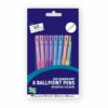 Just Stationery Set of 8 Ballpoint Pens in 5 Pastel Shades