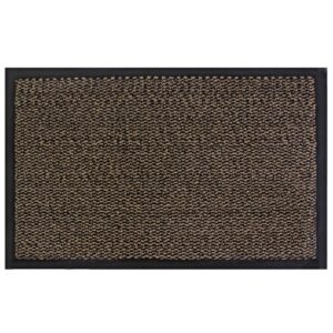 JVL COMMODORE FLOOR MAT 120CM X 170CM - BROWN/BLACK