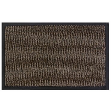 JVL COMMODORE FLOOR MAT 120CM X 170CM - BROWN/BLACK