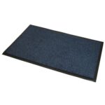 JVL Commodore Non-Slip Home Entrance Mat, Blue/Black, 80x120cm