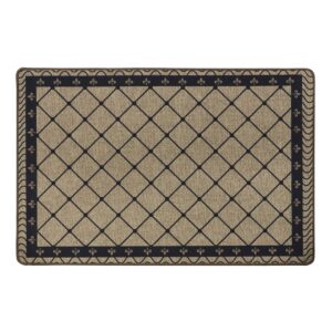 JVL Elegance Door Mat with Diamond Pattern, 50 x 75 cm