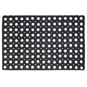 JVL Heavy Duty Rubber Ring Outdoor Entry Mat, 40 x 60 cm