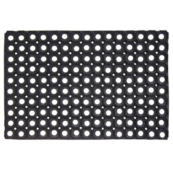 JVL Heavy Duty Rubber Ring Outdoor Entry Mat, 40 x 60 cm