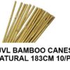 JVL Natural Bamboo Canes 183cm - Pack of 10