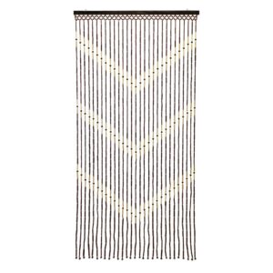 JVL Provence Hanging Wooden Beaded Door Curtain Screen, 180 x 90 cm, Assorted Colors