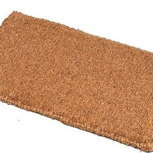 JVL Ryburn Natural Coir Entrance Door Mat in Beech Brown, 45 x 75 cm