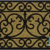 JVL Woven TuffScrape Scroll Design Door Mat 45cm x 75cm