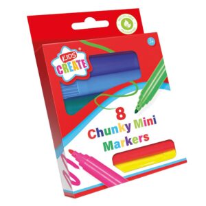 KIDS CREATE PACK OF 8 CHUNKY MINI MARKERS