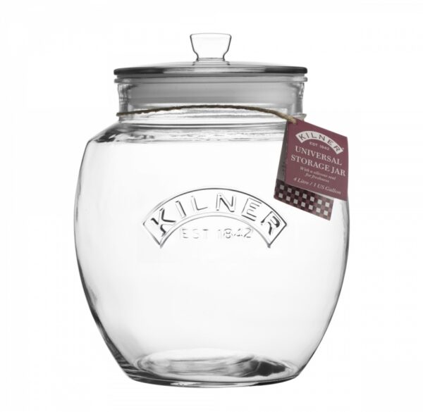 KILNER 850ML UNIVERSAL GLASS STORAGE JAR WITH PUSH TOP