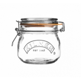 KILNER CLEAR ROUND CLIP-TOP JAR 0.5 LITER