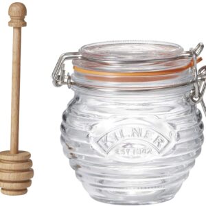 Kilner Glass Honey Jar Set with Beechwood Dipper