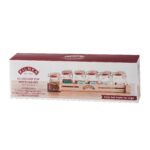 KILNER Set of 6 Glass Clip-Top Spice Jars, 70ml Each