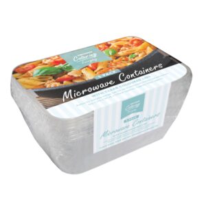 Kingfisher 650ml Reusable Microwave Food Containers with Lids, Pack of 5