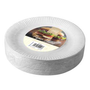 Kingfisher 9-Inch Disposable Paper Plates, Pack of 100