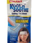 KOOL N SOOTHE Migraine Relief Cooling Gel Sheets, Pack of 2