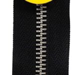 KORBOND 12CM BLACK METAL ZIPPER