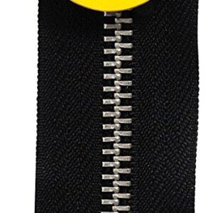 KORBOND 12CM BLACK METAL ZIPPER