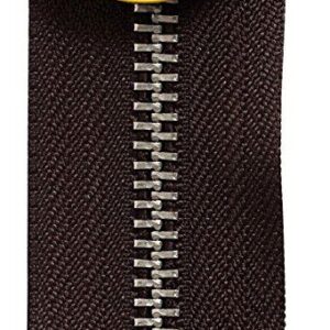 KORBOND 12CM BROWN METAL ZIPPER