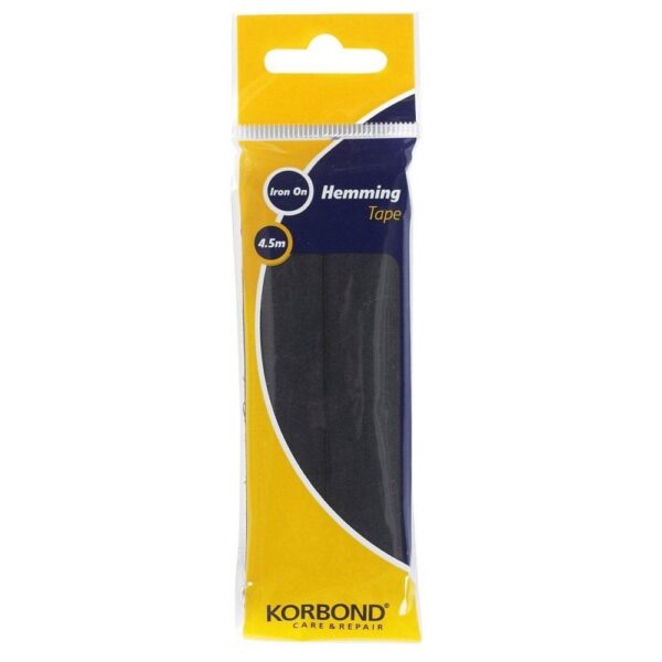 KORBOND BLACK HEMMING TAPE, 4.5 METERS