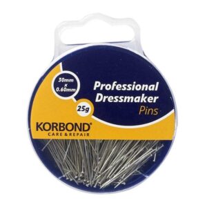 KORBOND PROFESSIONAL DRESSMAKER PINS 25G