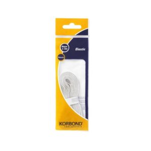 Korbond White Elastic, 6mm x 3m