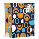 Large Gift Bag with Block Shapes Design - Dimensions: 266mm x 330mm x 140mm