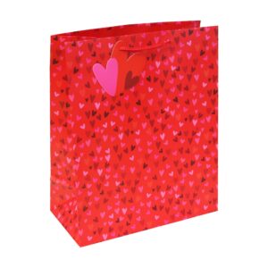 Large Gift Bag with Mini Hearts for Valentine's Day