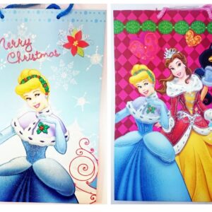 Large Glitter Gift Bag Featuring Disney Princess Design