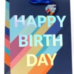 Large Happy Birthday Gift Bag - 26cm x 32cm x 12cm